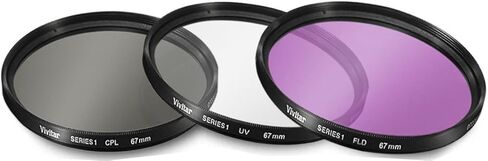 فلتر حماية متعدد الطبقات من الأشعة فوق البنفسجية 67 ملم لكاميرات Canon Digital EOS Rebel SL1، T1i، T2i، T3، T3i، T4i، T5، T5i EOS60D، EOS70D، 50D، 40D، 30D، EOS 5D، EOS5D Mark III، EOS6D، EOS7D، EOS7D Mark II، EOS-M Digital SLR التي تحتوي على أي من عدسات  in Kuwait