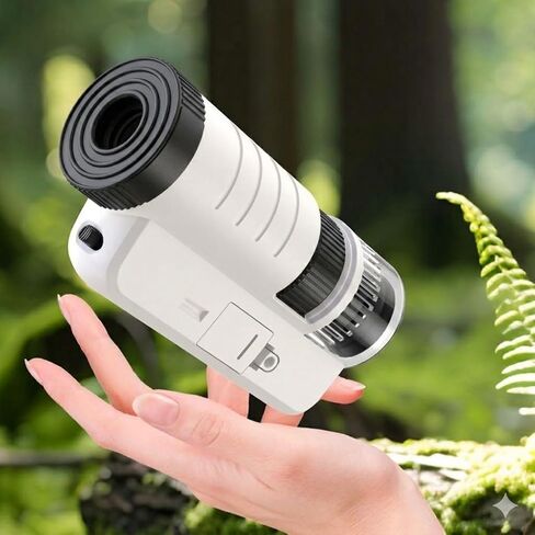 Pocket Microscope for Kids, 2026 New Educational Mini Microscope 60-200X - Portable Handheld Microscope Kit for Home School Lab, Biology Science Education - Christmas, Birthday Gifts (Black) in Kuwait