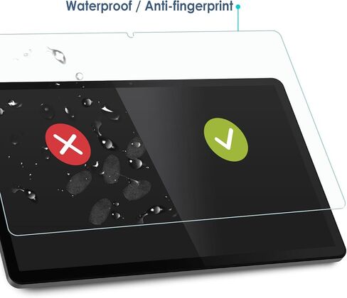 واقي شاشة Bighan مكون من قطعتين متوافق مع Lenovo Tab 2025 10.1 بوصة، طبقة من الزجاج المقوى بصلابة 9H شفافة ومضادة للفقاعات بتغطية كاملة in Kuwait