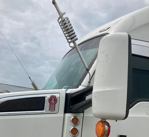 KW T680 Cb Radio Antenna Bracket 45 Degrees Stainless Steel Pair Set Bull Horn Style in Kuwait