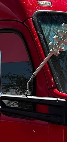 KW T680 Cb Radio Antenna Bracket 45 Degrees Stainless Steel Pair Set Bull Horn Style in Kuwait