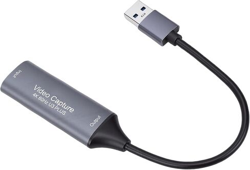 بطاقة فيديو 4K 60 هرتز، جهاز فيديو صوت USB 3.0 متعدد الوسائط عالي الدقة مع تقنية زمن الوصول المنخفض للغاية، لبث الألعاب وتسجيل الاجتماعات والبث المباشر على الكمبيوتر in Kuwait