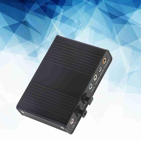 بطاقة صوت خارجية Pomya USB 2.0، محول محيطي 6 قنوات 5.1 مع مخرج صوت SPDIF بصري رقمي للكمبيوتر الشخصي والكمبيوتر المحمول والكمبيوتر المكتبي والبث المباشر in Kuwait