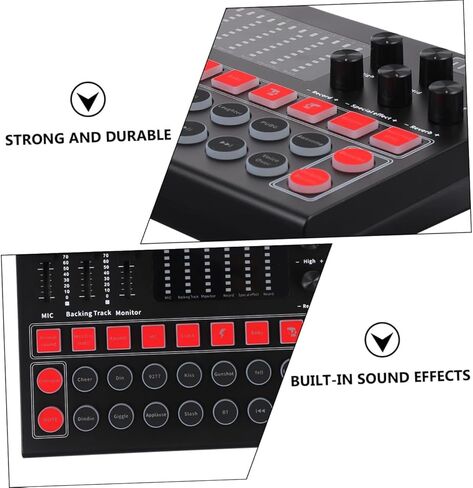 NUOBESTY Portable Voice Changer Live Sound Card with Built Dsp Chip Low Latency Audio Mixer for Gaming and Streaming Plug and Play Computer Soundboard with Stereo Effect and Stable in Kuwait