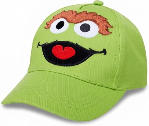 Sesame Street Toddler Cotton Baseball Cap-Elmo ، Cookie Monster ، Big Bird ، Oscar the Grouch ، Size 2-4T ، Oscar the Grouch in Saudi Arabia