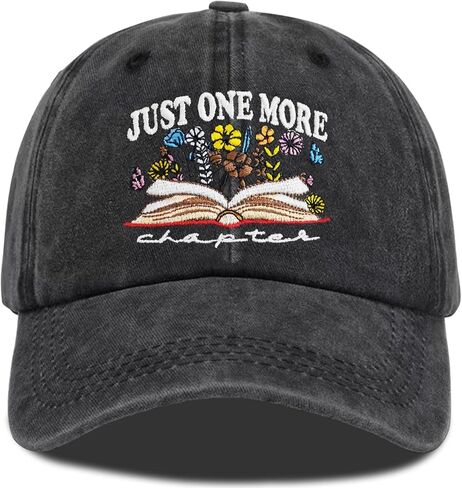 Book Lover Gifts for Women - Adjustable Washed Embroidered Hat for Mom Dad - Reading Gifts for Readers Book Lovers. in Saudi Arabia