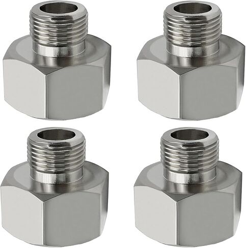 Beduan RV Faucet Adapter 1/2" Male to 3/8" Male Brass Faucet Supply Line Adapter for RV Kitchen Plumbing Water Hose Pipe Connector (Pack of 4) in Saudi Arabia