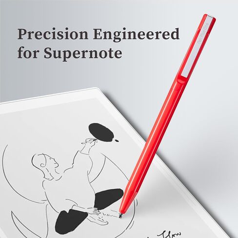 قلم PL1B EMR لـ Supernote، Remarkable 2، Quaderno - حساسية الضغط 4096، رفض راحة اليد، سن POM قابل للاستبدال (3 سنون إضافية متضمنة) in Kuwait