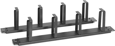 RIVECO 2PCS 1U 12 Slot Rack Manager, Server Rack Cable Management, Cord Wire Organizer with Cover for Network Rack Cabinet Horizontal Mount, 19-inches Cable Raceway in Kuwait