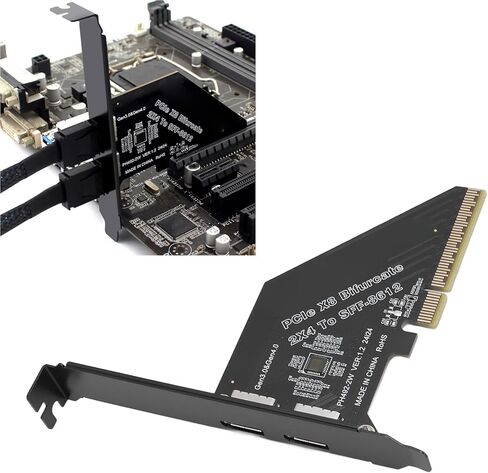 بطاقة محول Diyeeni PCIe x8 إلى Oculink SFF 8612 PCIe 4.0 128 GTs 8 Lane محول GPU خارجي eGPU NVMe SSD مع التوصيل والتشغيل لا حاجة إلى برامج تشغيل لنظام التشغيل Wins 10 11 OS in Kuwait