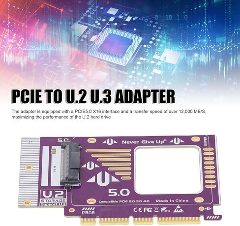 محول Diyeeni PCIe5.0 إلى U.2 U.3 PCIe x16 إلى .2 .3 محول M. PCIe NVMe .2 محول مع سرعة نقل لترقية محرك SSD NVMe in Kuwait
