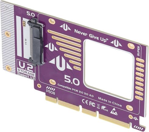 محول Diyeeni PCIe5.0 إلى U.2 U.3 PCIe x16 إلى .2 .3 محول M. PCIe NVMe .2 محول مع سرعة نقل لترقية محرك SSD NVMe in Kuwait