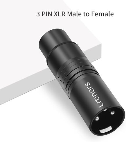 محول صوت XLR ذكر إلى أنثى، موصل اقتران آمن بغطاء أسود، نقل إشارة بدون فقدان 3 دبابيس، موسع XLR متين لمحول كابل معدات الاستوديو والمسرح 3 عبوات in Kuwait