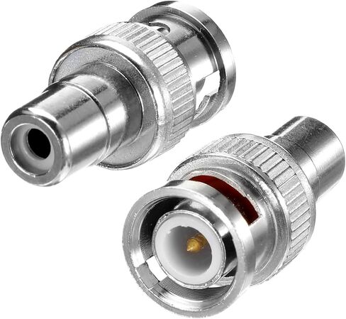 4 Pcs BNC Male to RCA Female Coaxial Connector Adapter, Copper Coax Converter, BNC-RCA Coupler, for TV Monitor, CCTV Camera, DVR Systems, Surveillance System in Kuwait