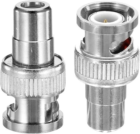 4 Pcs BNC Male to RCA Female Coaxial Connector Adapter, Copper Coax Converter, BNC-RCA Coupler, for TV Monitor, CCTV Camera, DVR Systems, Surveillance System in Kuwait