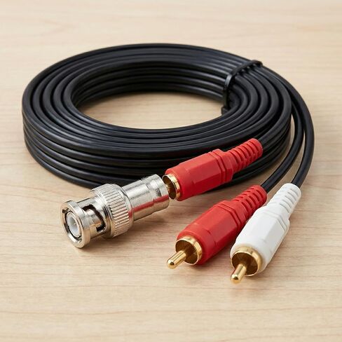 4 Pcs BNC Male to RCA Female Coaxial Connector Adapter, Copper Coax Converter, BNC-RCA Coupler, for TV Monitor, CCTV Camera, DVR Systems, Surveillance System in Kuwait