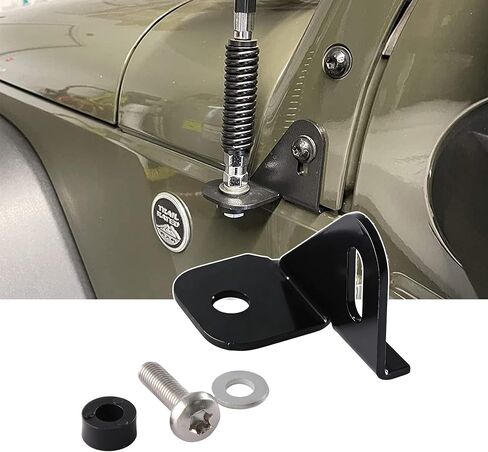 دعامة هوائي جانبية للسائق لحامل راديو CB/GMRS/HAM، متوافق مع Jeep Wrangler JL/JLU & Gladiator JT، Unlimited Sport، Sahara، Rubicon، 4xe (2018-2024) in Kuwait
