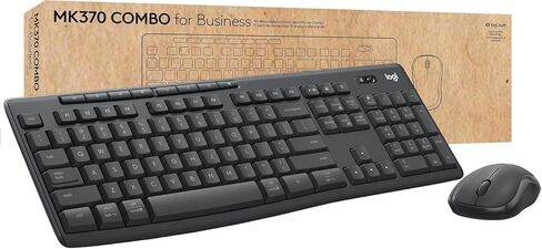 Logitech MK370 Combo for Business, Wireless Full-Size Keyboard and Wireless Mouse, Secure Logi Bolt USB Receiver, Bluetooth, Globally Certified Windows/Mac/Chrome, Linux - Graphite (Renewed) in Kuwait