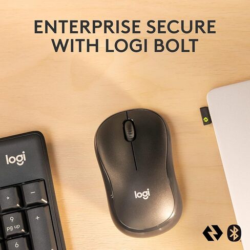Logitech MK370 Combo for Business, Wireless Full-Size Keyboard and Wireless Mouse, Secure Logi Bolt USB Receiver, Bluetooth, Globally Certified Windows/Mac/Chrome, Linux - Graphite (Renewed) in Kuwait