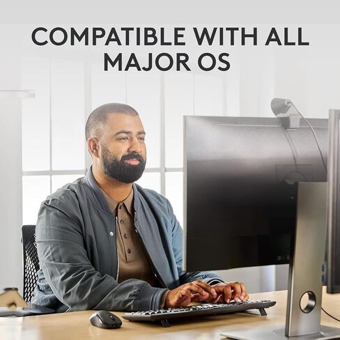 Logitech MK370 Combo for Business, Wireless Full-Size Keyboard and Wireless Mouse, Secure Logi Bolt USB Receiver, Bluetooth, Globally Certified Windows/Mac/Chrome, Linux - Graphite (Renewed) in Kuwait