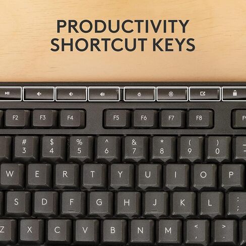 Logitech MK370 Combo for Business, Wireless Full-Size Keyboard and Wireless Mouse, Secure Logi Bolt USB Receiver, Bluetooth, Globally Certified Windows/Mac/Chrome, Linux - Graphite (Renewed) in Kuwait