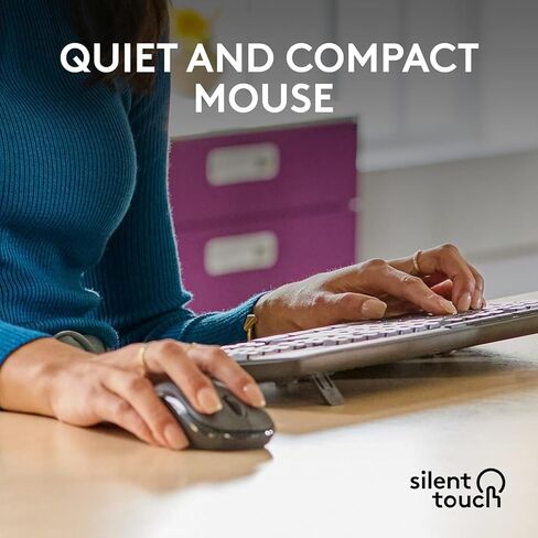 Logitech MK370 Combo for Business, Wireless Full-Size Keyboard and Wireless Mouse, Secure Logi Bolt USB Receiver, Bluetooth, Globally Certified Windows/Mac/Chrome, Linux - Graphite (Renewed) in Kuwait