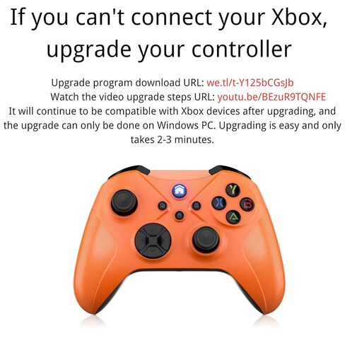 وحدة تحكم لاسلكية بديلة من Gamrombo لأجهزة Xbox One وXbox One X/One S/Xbox Series S/X، مع مقبس صوت/ماكرو/تيربو/اهتزاز مزدوج - تحتاج إلى الترقية (برتقالي) in Kuwait