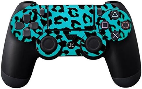 غلاف MightySkins متوافق مع وحدة تحكم Sony PS4 - Teal Leopard | غطاء ملتف واقٍ ومتين وفريد ​​من نوعه من الفينيل | سهل التطبيق والإزالة وتغيير الأنماط | صنع في الولايات المتحدة الأمريكية in Kuwait