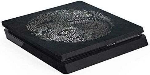 ملصق Skinit المخصص للألعاب متوافق مع PS4 Slim - سكينيت مرخص رسميًا ومصمم في الأصل بتصميم التنين الأسود الصيني in Kuwait