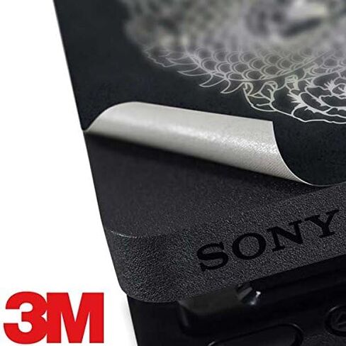 ملصق Skinit المخصص للألعاب متوافق مع PS4 Slim - سكينيت مرخص رسميًا ومصمم في الأصل بتصميم التنين الأسود الصيني in Kuwait