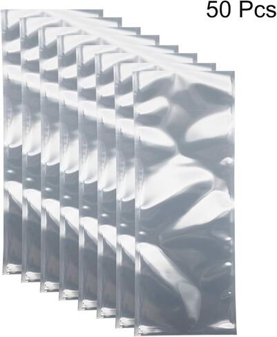 Generic حقيبة حماية مضادة للكهرباء الساكنة، حقيبة مسطحة مفتوحة من الأعلى مضادة للكهرباء الساكنة للأجهزة الإلكترونية، 5 × 12 بوصة (120 × 310 مم)، 50 قطعة in Kuwait
