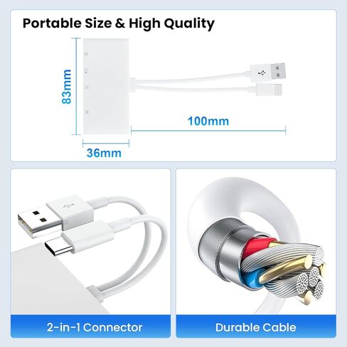 7-in-1 Memory Card Reader, USB C USB A Devices with SD/Micro SD/DOD Military Common Access CAC Card Reader, Memory Camera Card Adapter Hub for iPhone 17/16/15, Camera, MacBook, Mac, iPad, Android in Kuwait
