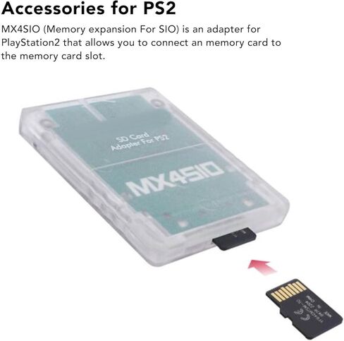 محول قارئ بطاقات MX4SIO SIO2SD TF لبطاقة الذاكرة، محول TF، محول بطاقة الذاكرة، قارئ بطاقة ذاكرة بديل ثابت مصنوع يدويًا لـ (أبيض) in Kuwait