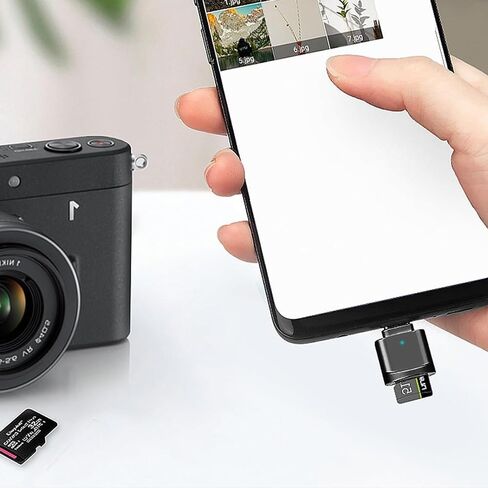 قارئ بطاقات TF وSD متعدد الوظائف - محول USB-C ومحول USB - أزرق - متوافق مع أجهزة الكمبيوتر المحمولة، ماك بوك، سامسونج جالاكسي، سلسلة 15 برو ماكس in Kuwait