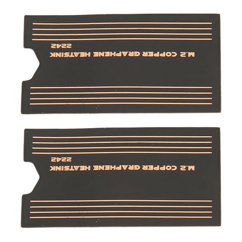 Diyeeni 2242 SSD Thermal Pad M.2 Brass Graphene Heatsink for Laptop Gaming with 2pcs 0.15mm Thin Cooling Pads in Kuwait