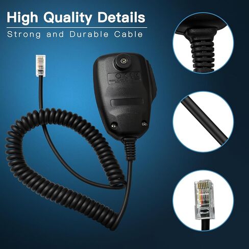 ميكروفون سيارة محمول بمكبر صوت SSM-85D مع لوحة مفاتيح DTMF وكابل معزز مناسب لـ YAESU FTM-300DR FTM-200DE FTM-200DR FTM-300DE جهاز لاسلكي in Kuwait