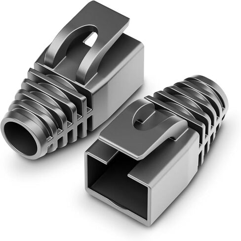 50 حزمة Cat6A/Cat7 إيثرنت RJ45 أحذية تخفيف الضغط غطاء موصل غطاء (7.5 مم OD) (أسود) in Kuwait