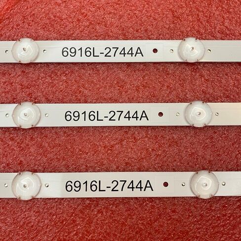 شريط إضاءة خلفي LED متوافق مع LG 43UH620V 43UH610A 43UH6100 43UH630V 43UH603V 43 بوصة V16.5 ART3 2744 6916L-2744A UHD 1 (اللون: 3 قطع لتلفزيون واحد) in Kuwait
