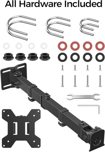 suptek Single Monitor Arm for Desk Mount Stand,Adjustable Monitor Arm for 13 to 32 inch Screen,Load Capacity 22lbs, Pole Adjustable Supports 0.8-2.4 Inch, VESA 75/100mm Black(MD6DBG) in Kuwait