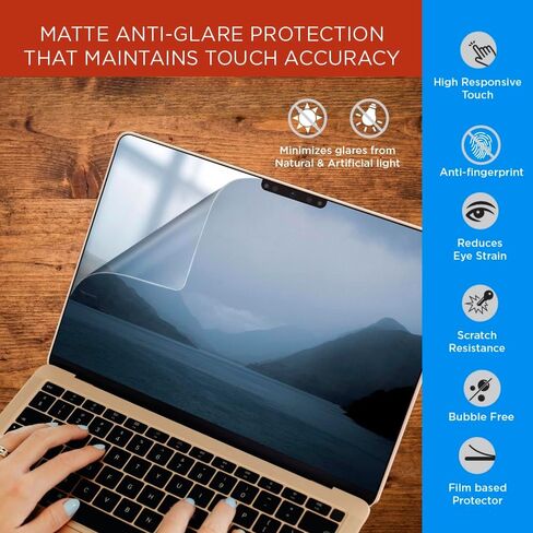 Matte Anti Glare screen protector for Dell Latitude 7450 14 Inch Laptop Anti-Fingerprint, Multi-Layer Premium Protection, Easy Install, 2-Pack in Kuwait