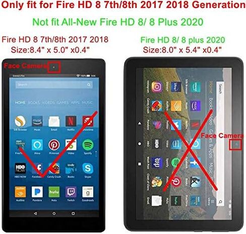 غطاء حماية قابل للطي للجيل السابق 8 بوصات Fire HD 8 Tablet [الجيل الثامن / السابع / السادس إصدار 2018/2017 / 2016] (BlueSky) in Kuwait