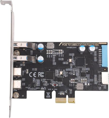 بطاقة توسيع USB 3.0 PCI Express بأربعة منافذ، وبطاقة PCIE USB C بسرعة 5 جيجابت في الثانية مع منفذين من النوع C ومنفذين USB3.0، ومنفذ IDC من النوع E 19Pin، مثالية للوحة الأمامية للكمبيوتر المكتبي in Kuwait