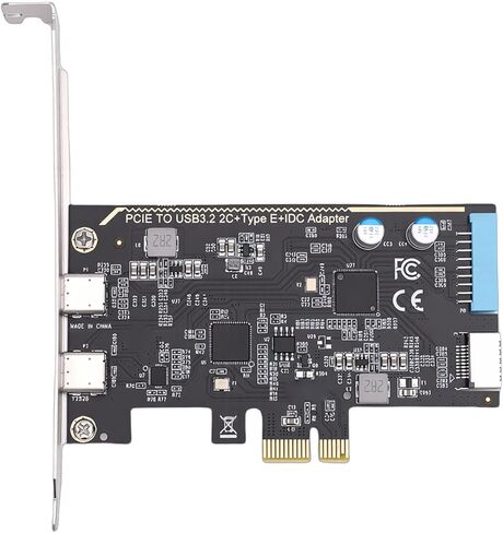 بطاقة توسيع PCI Express، بطاقة PCIe بسرعة 5 جيجابت في الثانية إلى بطاقة مزدوجة من النوع C، محول ASM1042 مع منفذ داخلي من النوع 19 دبوس، مثالي لأجهزة الكمبيوتر المكتبية in Kuwait