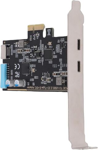 بطاقة توسيع PCI Express، بطاقة PCIe بسرعة 5 جيجابت في الثانية إلى بطاقة مزدوجة من النوع C، محول ASM1042 مع منفذ داخلي من النوع 19 دبوس، مثالي لأجهزة الكمبيوتر المكتبية in Kuwait