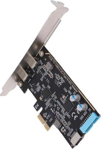 بطاقة توسيع PCI Express، بطاقة PCIe بسرعة 5 جيجابت في الثانية إلى بطاقة مزدوجة من النوع C، محول ASM1042 مع منفذ داخلي من النوع 19 دبوس، مثالي لأجهزة الكمبيوتر المكتبية in Kuwait