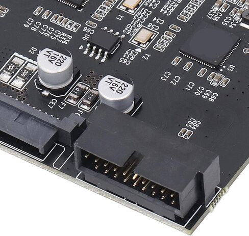 GLOGLOW Nan PCIe to USB 3.2 Gen 2 Card, Black, 5 Port Expansion Card 20Gbps for Desktops and Laptops Desktop Computers and Peripherals in Kuwait