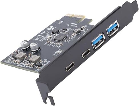 Pomya PCIe to USB 3.2 Gen 1 Expansion Card, 5Gbps 4-Port Adapter, Plug and Play for 10/11 &, No External Power Needed in Kuwait