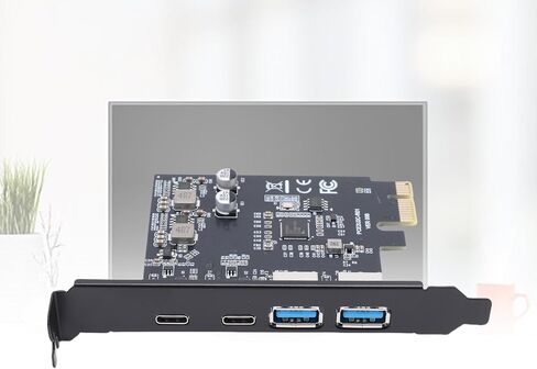 Pomya PCIe to USB 3.2 Gen 1 Expansion Card, 5Gbps 4-Port Adapter, Plug and Play for 10/11 &, No External Power Needed in Kuwait