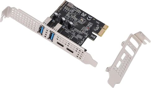 Pomya PCIe to USB 3.2 Gen 1 Expansion Card, 5Gbps 4-Port USB C & A Adapter for Desktop, WindowsLinuxOS X, Plug & Play, PCI Express X1/x4/x8/x16 Slot in Kuwait