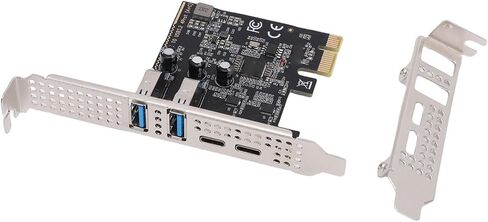 Pomya PCIe to USB 3.2 Gen 1 Expansion Card, 5Gbps 4-Port USB C & A Adapter for Desktop, WindowsLinuxOS X, Plug & Play, PCI Express X1/x4/x8/x16 Slot in Kuwait